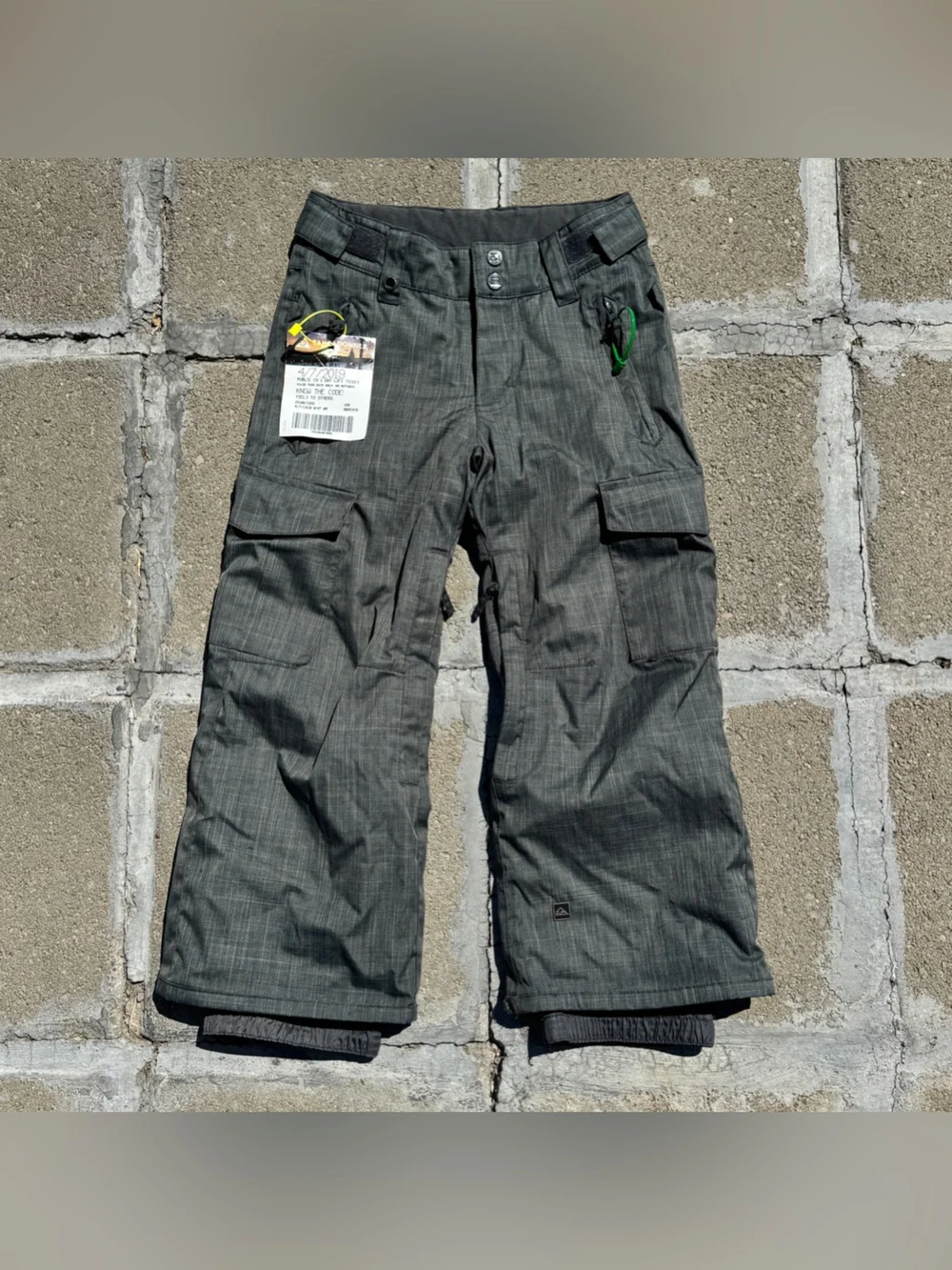 Kids Quicksilver Utility Collection Grey Snow Pants